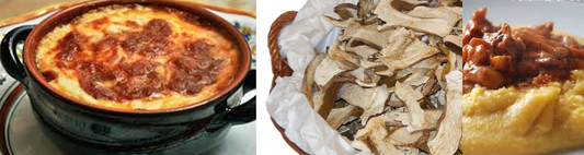 Polenta con sugo di funghi porcini