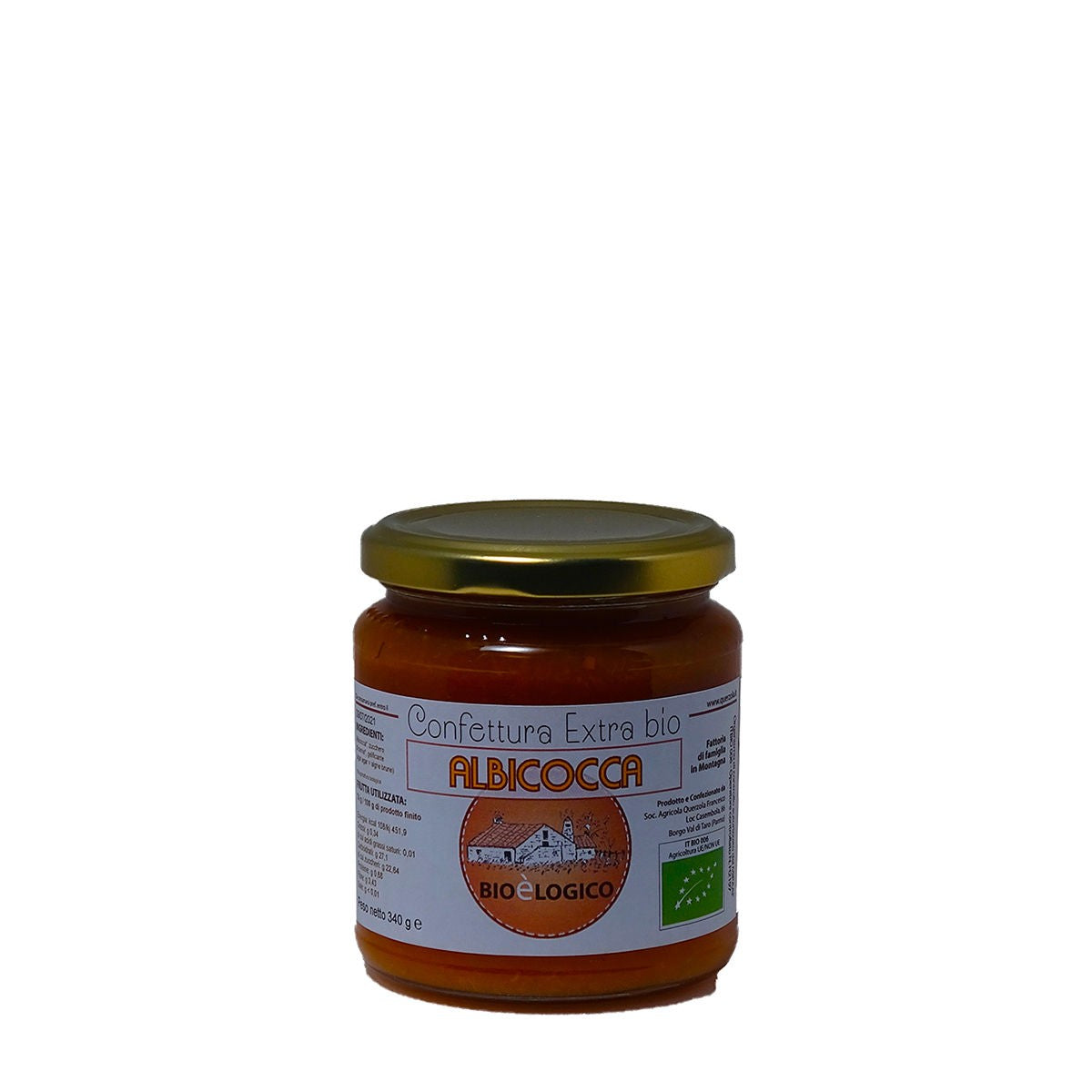 Confettura extra di Albicocca agricoltura bio 340g
