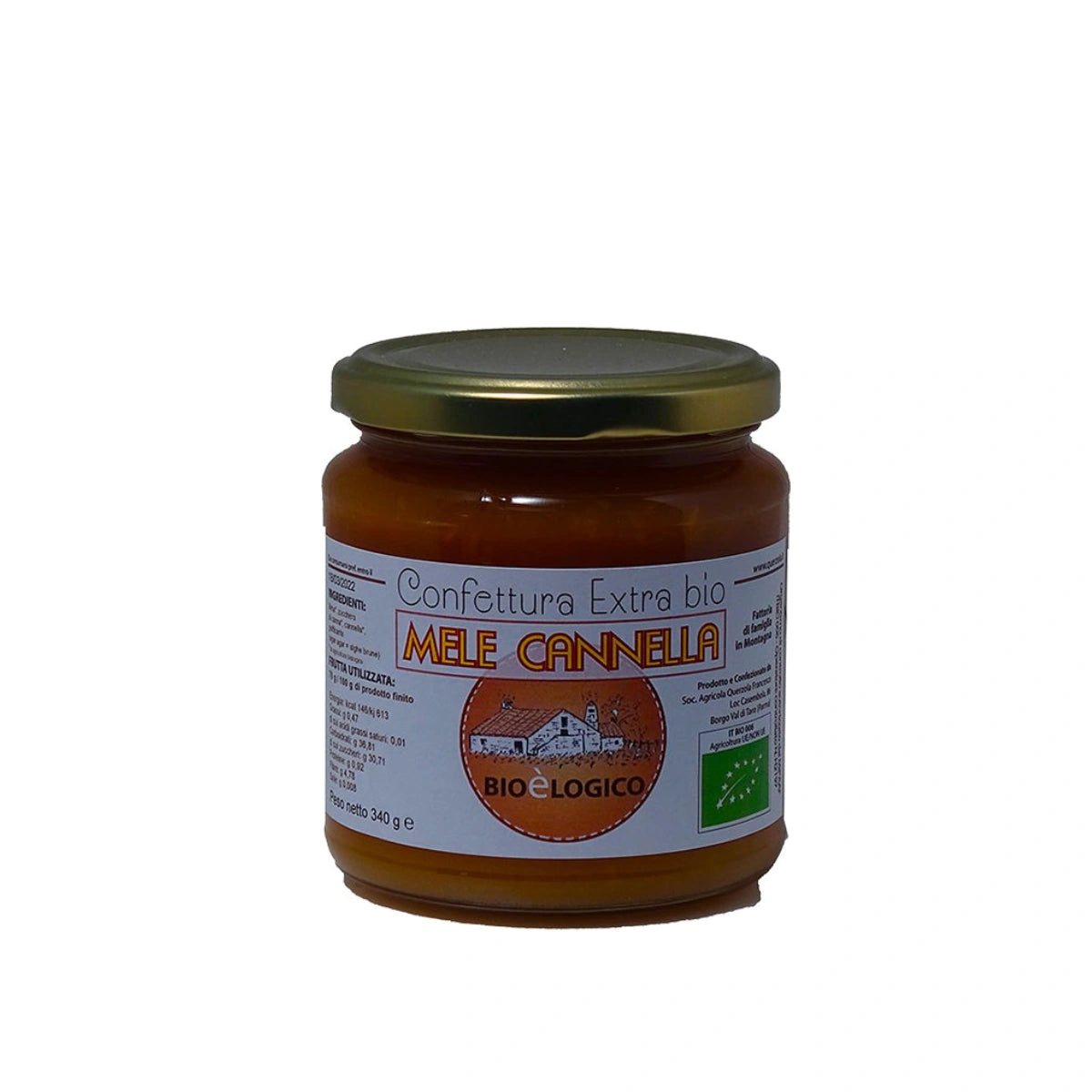 Confettura extra Mele e Cannella Agricoltura Bio 340 g