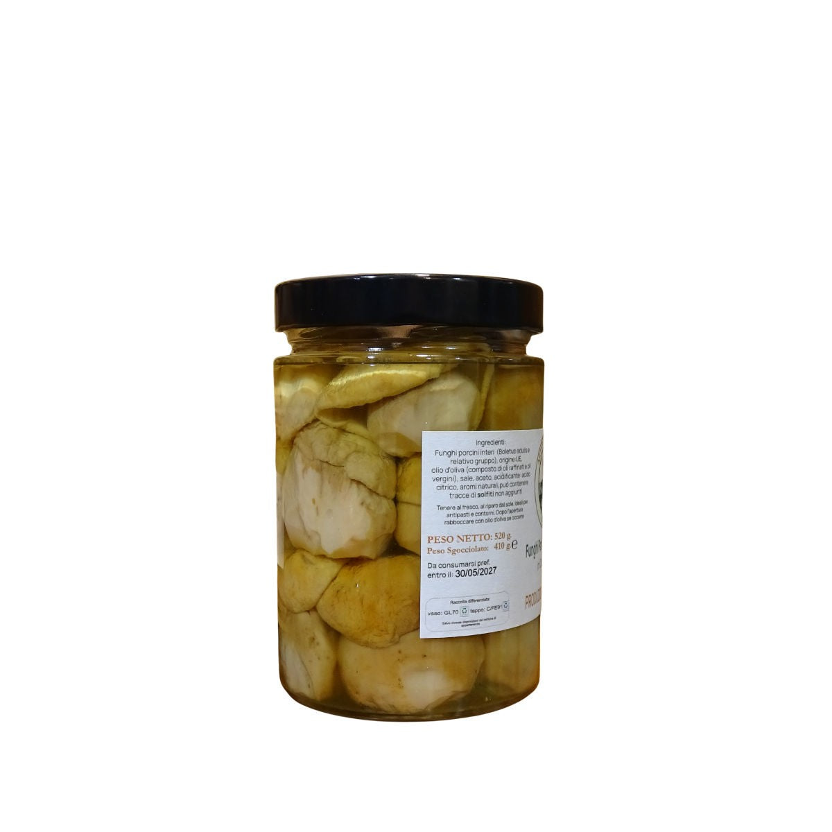 Funghi Porcini interi bianchi in olio d'oliva 520g