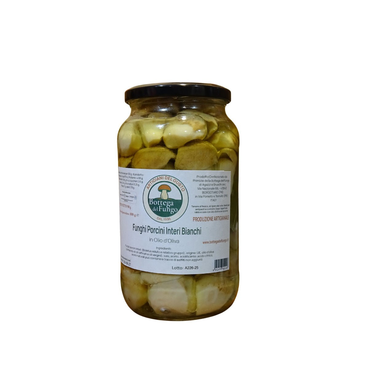 Funghi Porcini interi bianchi in olio d'oliva 980g