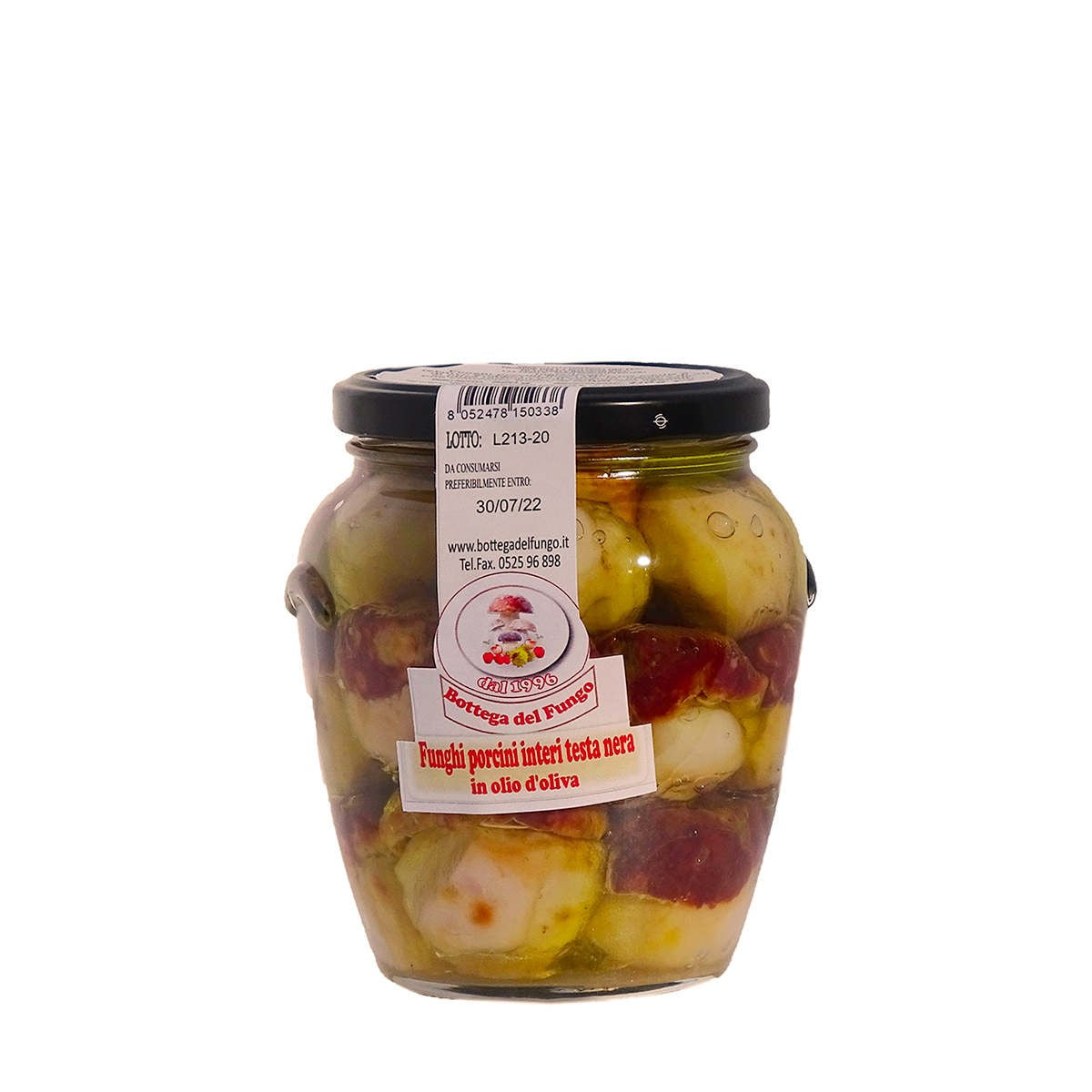 Funghi Porcini interi testa nera in olio d'oliva 520g