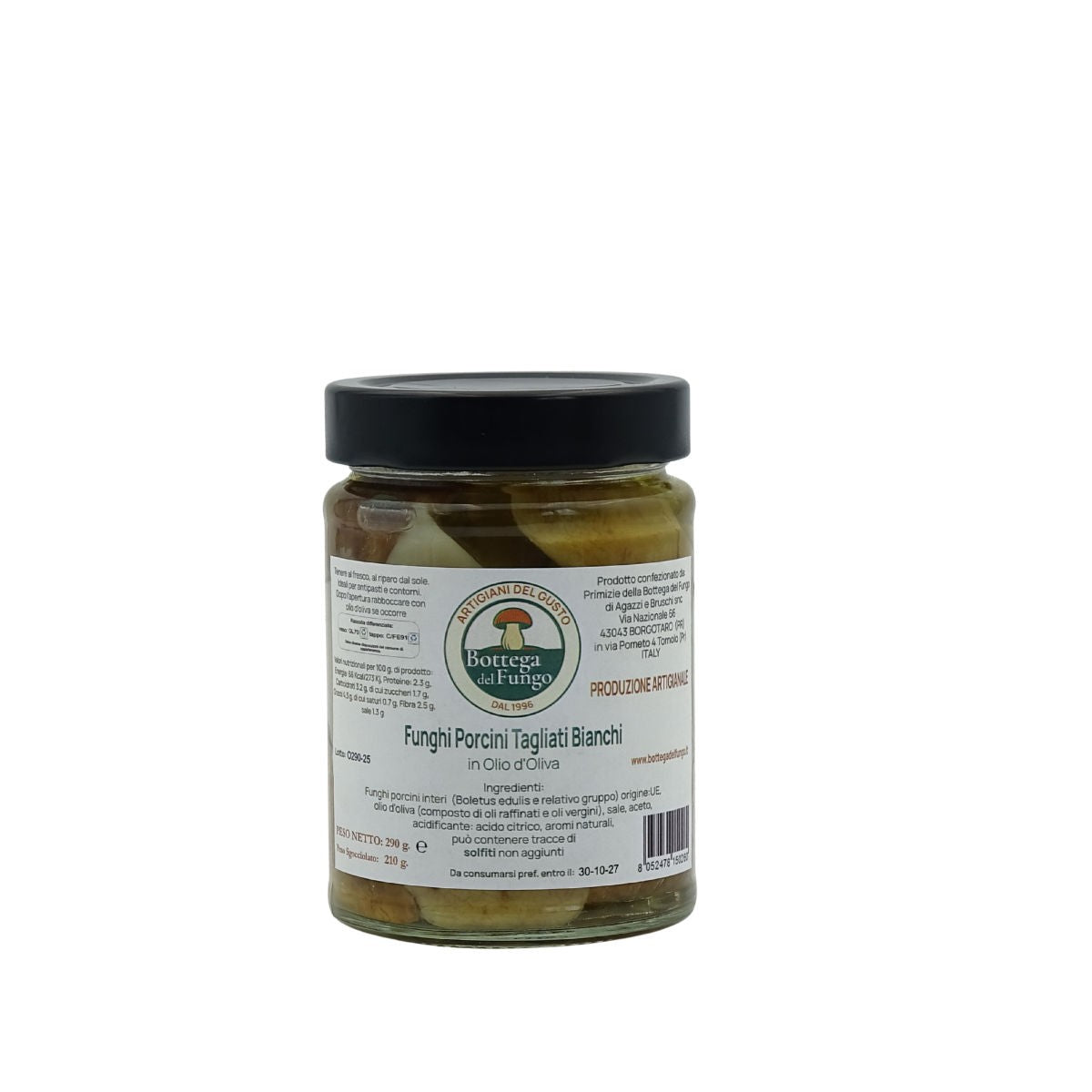 Funghi Porcini tagliati bianchi in olio d'oliva 290g