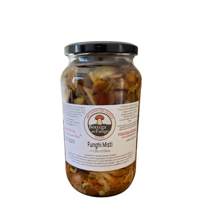 Funghi misti in olio d'oliva 1000 g.