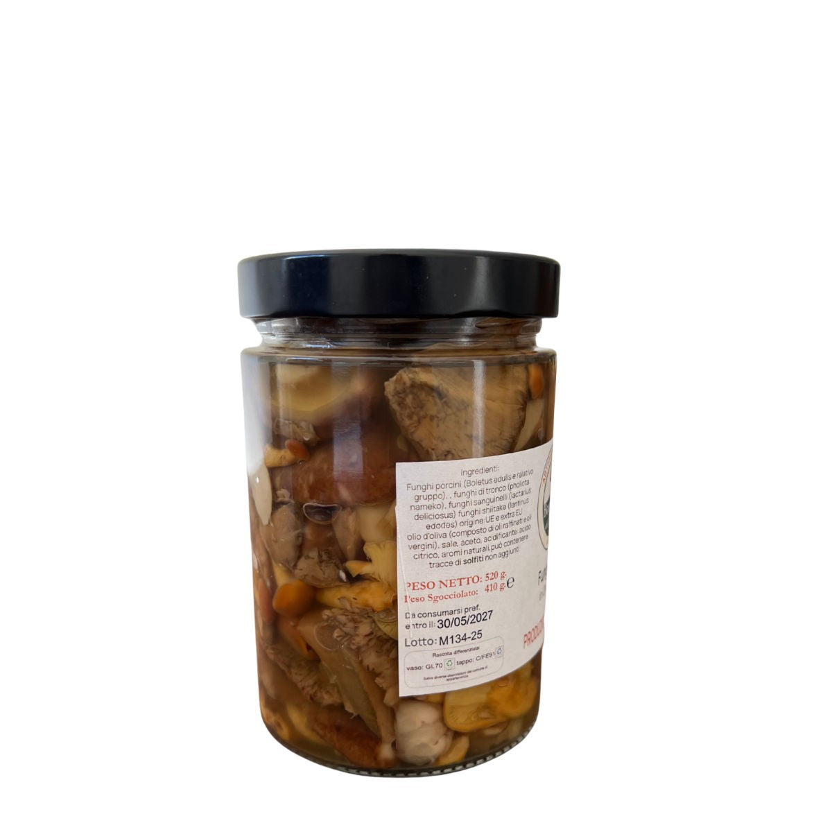 Funghi misti in olio d'oliva 520g