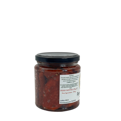 Pomodori secchi in olio di oliva vaso 280 g vista frontale dx
