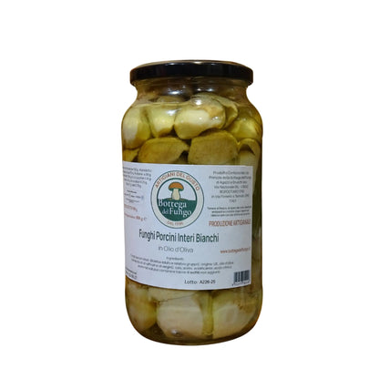 Funghi Porcini interi bianchi in olio d'oliva 980 g