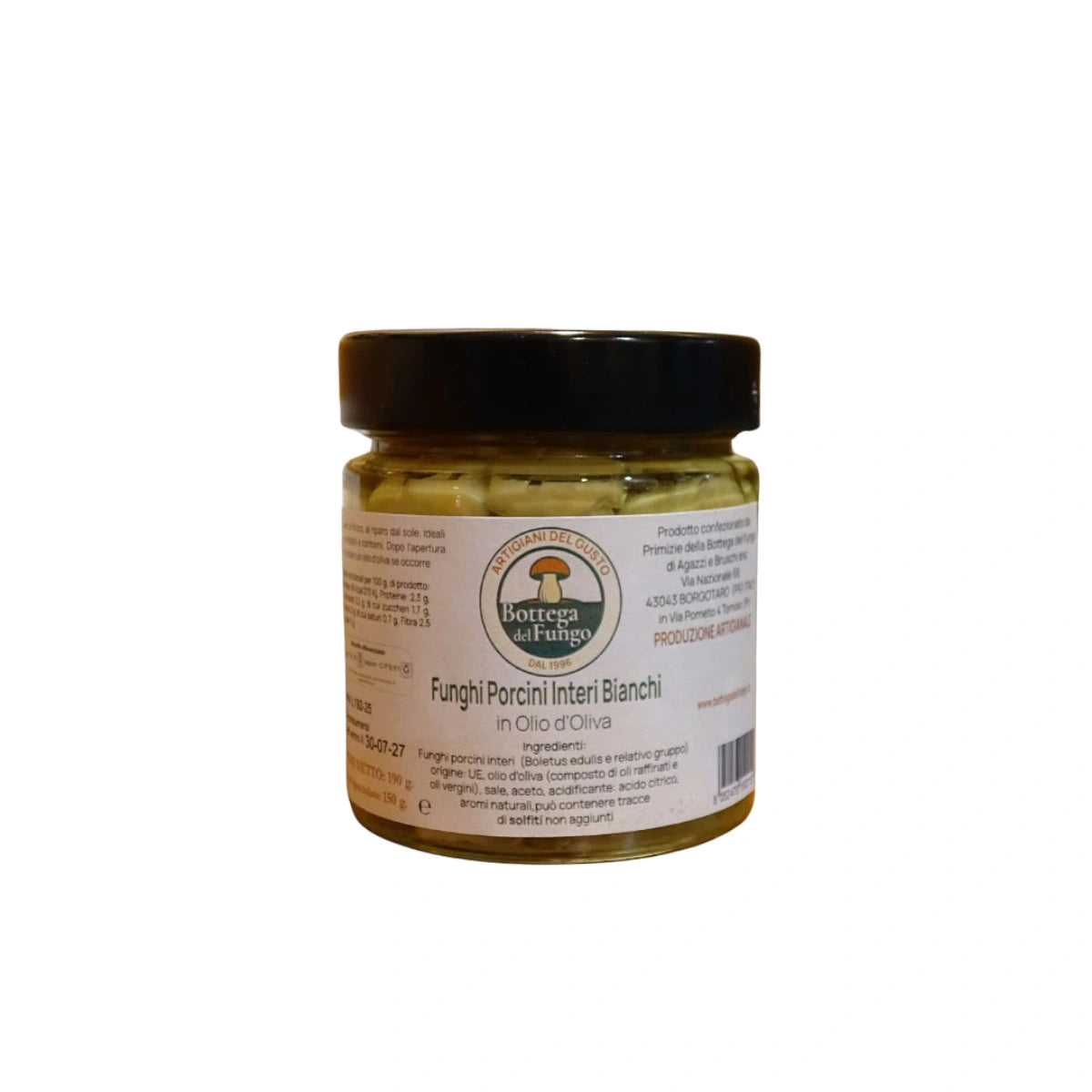 Funghi Porcini interi bianchi in olio d'oliva 190 g