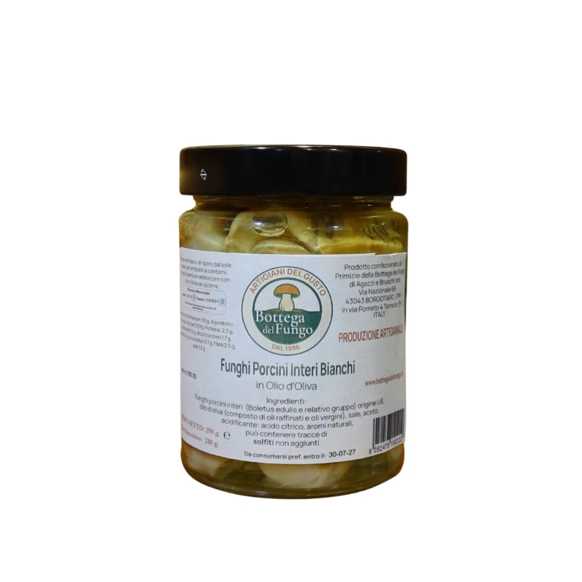 Funghi Porcini interi bianchi in olio d'oliva 290 g