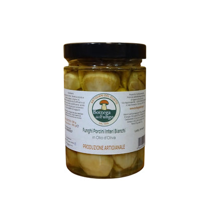 Funghi Porcini interi bianchi in olio d'oliva 520 g