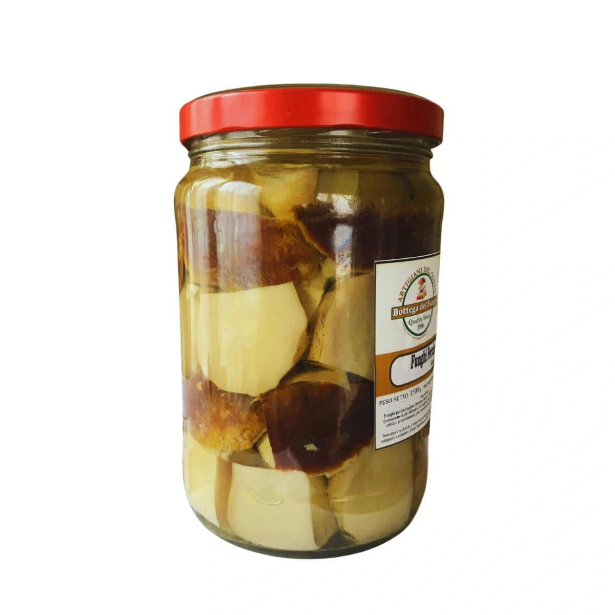 Funghi Porcini tagliati testa nera in olio d'oliva 1500 g