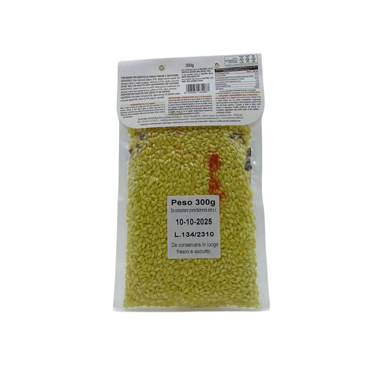 Risotto Zafferano e Porcini 300g.