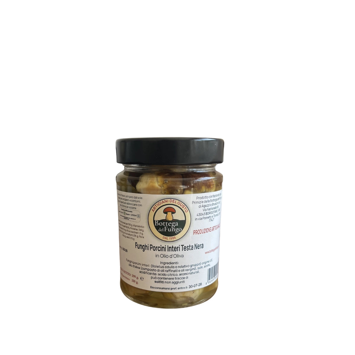 funghi porcini interi testa nera interi vaso da 290 g